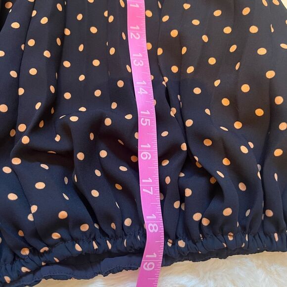 Banana Republic Polka Dot V Neck Sleeveless Navy Women's Top sz XSP - Picture 6 of 6